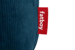 Fatboy Point Cord Pouf en velours côtelé, bleu, 50x50x35 cm
