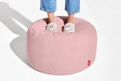 Fatboy Point Large Sherpa Grand pouf d’intérieur, rose, 70x70x40 cm