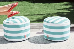 Fatboy Point Outdoor Pouf d’extérieur, bleu, 50x50x35 cm