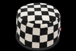 Fatboy Point Teddy Chess Pouf en peluche, beige, 50x50x35 cm