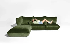 Fatboy Puff Rolster Pillow Velvet Coussin décoratif, vert, 65x24 cm