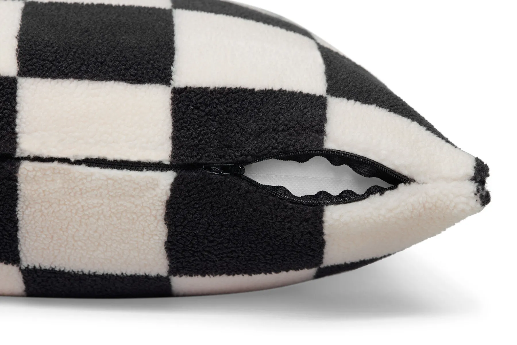 Fatboy Square Pillow Teddy Un coussin en tissu peluche ultra-doux, blanc, 50x50 cm