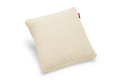 Fatboy Square Pillow Teddy Un coussin en tissu peluche ultra-doux, beige, 50x50 cm