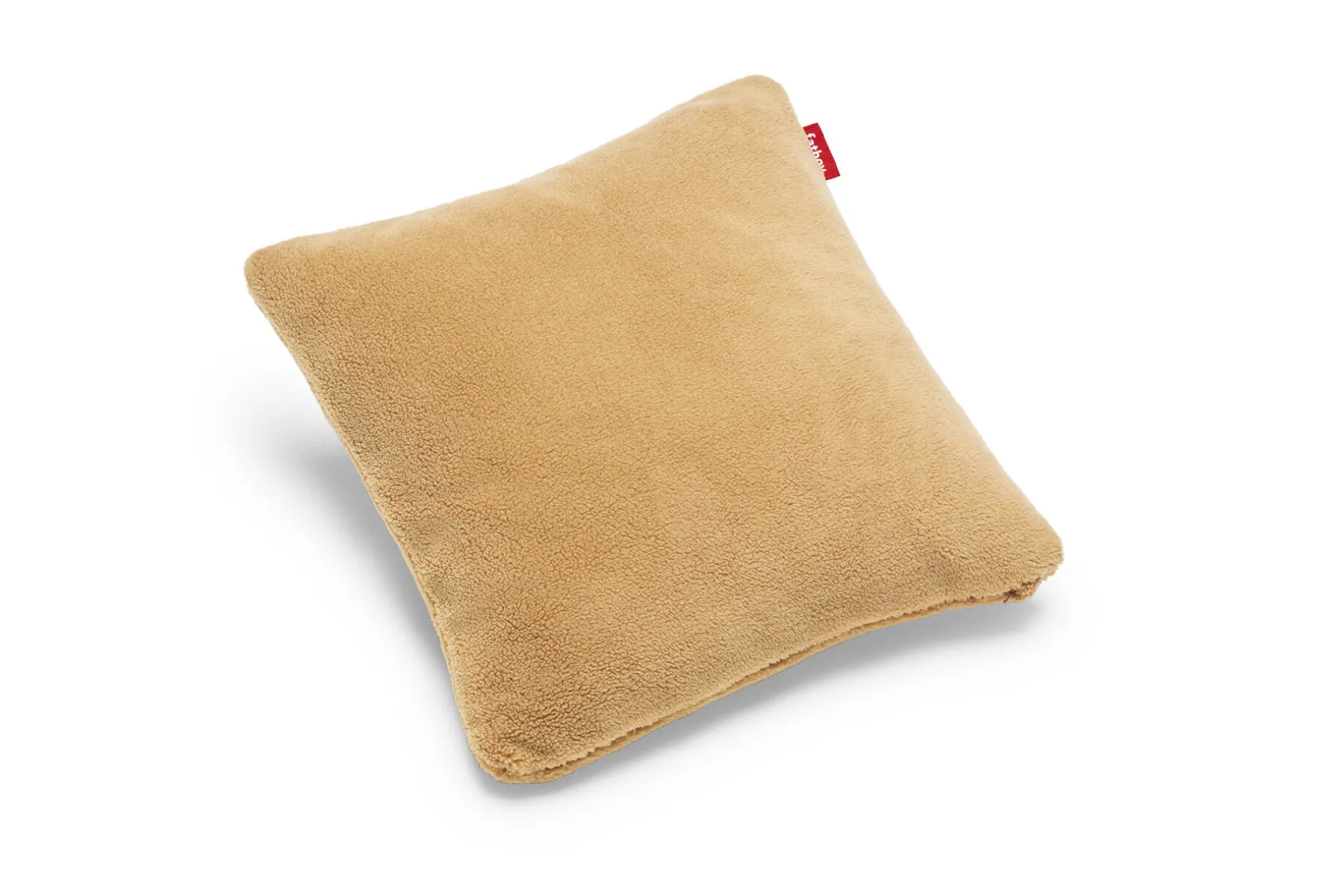 Fatboy Square Pillow Teddy Un coussin en tissu peluche ultra-doux, marron, 50x50 cm