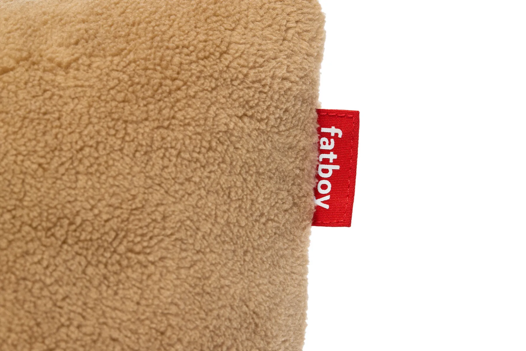 Fatboy Square Pillow Teddy Un coussin en tissu peluche ultra-doux, marron, 50x50 cm