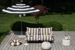 Fatboy Stripesol + Base Light Grey Parasol avec pied, 350x350x280 cm