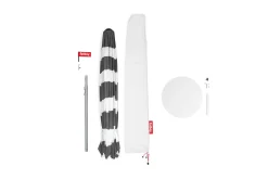 Fatboy Stripesol + Base Light Grey Parasol avec pied, 350x350x280 cm