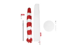 Fatboy Stripesol + Base Light Grey Parasol avec pied, 350x350x280 cm
