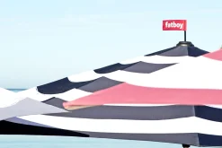 Fatboy Stripesol 350 cm Parasol, rouge, 350x350x280 cm