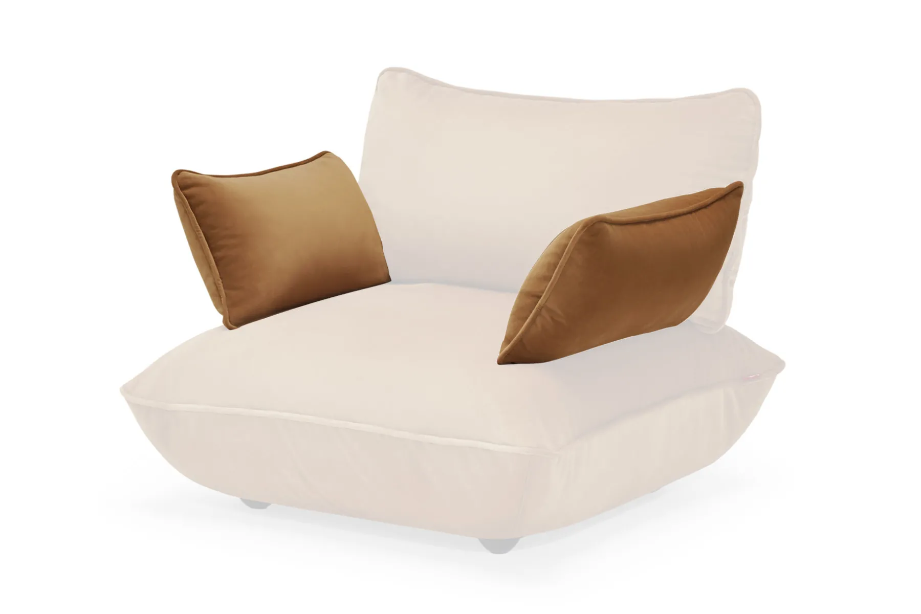Fatboy Sumo Armrest Velvet Accoudoir, marron, 69x35 cm