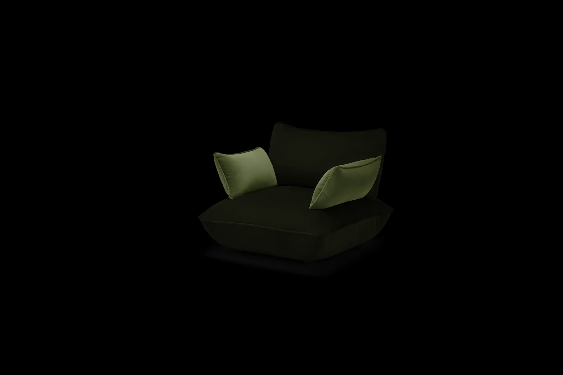 Fatboy Sumo Armrest Velvet Accoudoir, vert, 69x35 cm