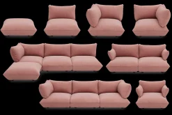 Fatboy Sumo Corner Seat Left Cord Corner Seat, rose,cm