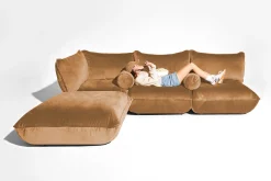 Fatboy Sumo Corner Seat Velvet Corner Seat, marron, 108x108x90 cm