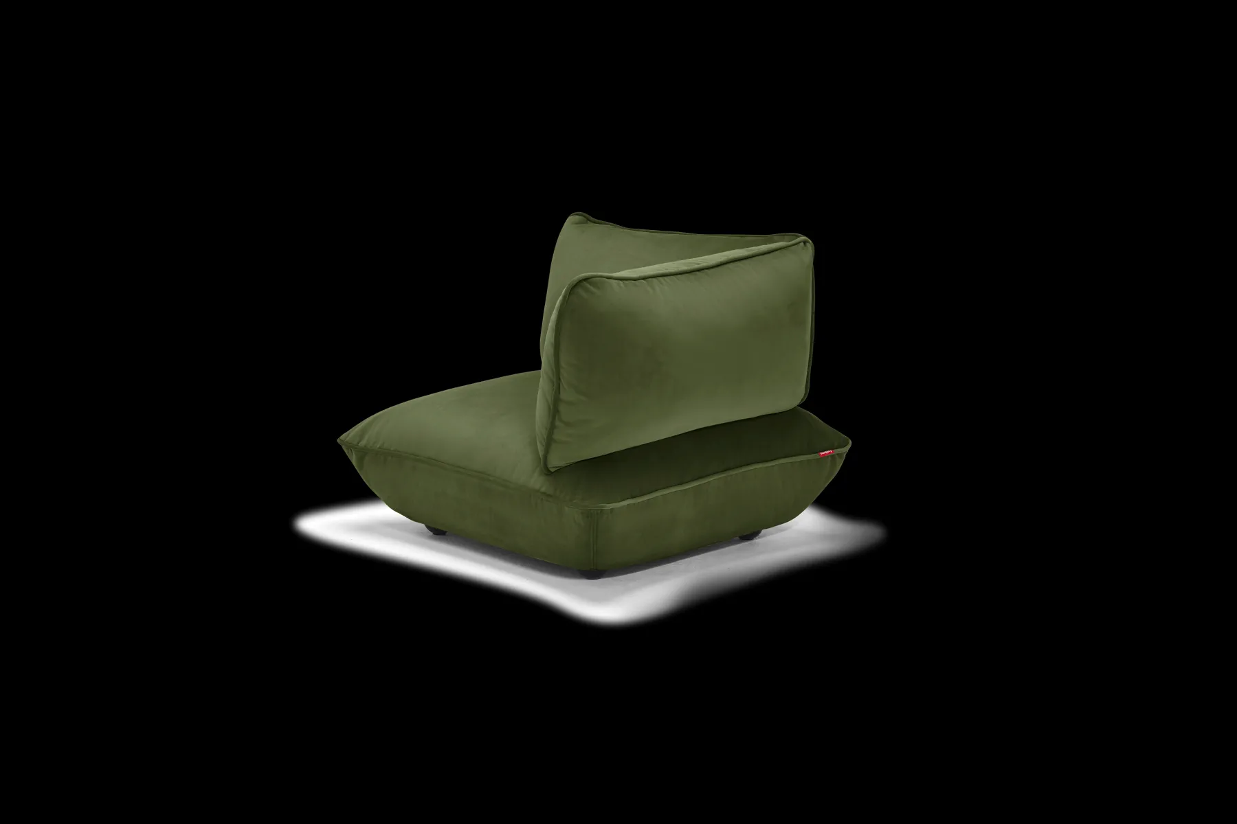 Fatboy Sumo Corner Seat Velvet Corner Seat, vert, 108x108x90 cm