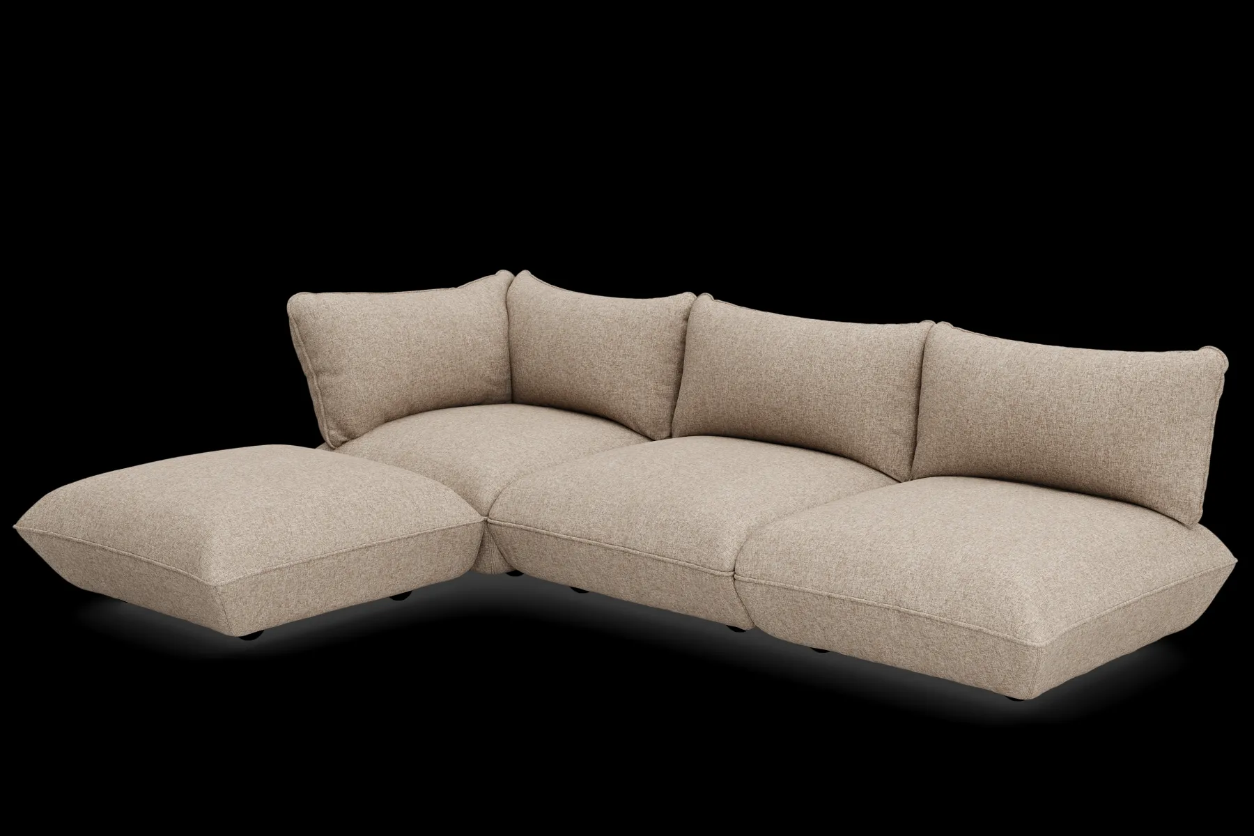 Fatboy Sumo Corner Sofa Boucle Melange Canapé modulaire d’intérieur, 301x108x90 cm