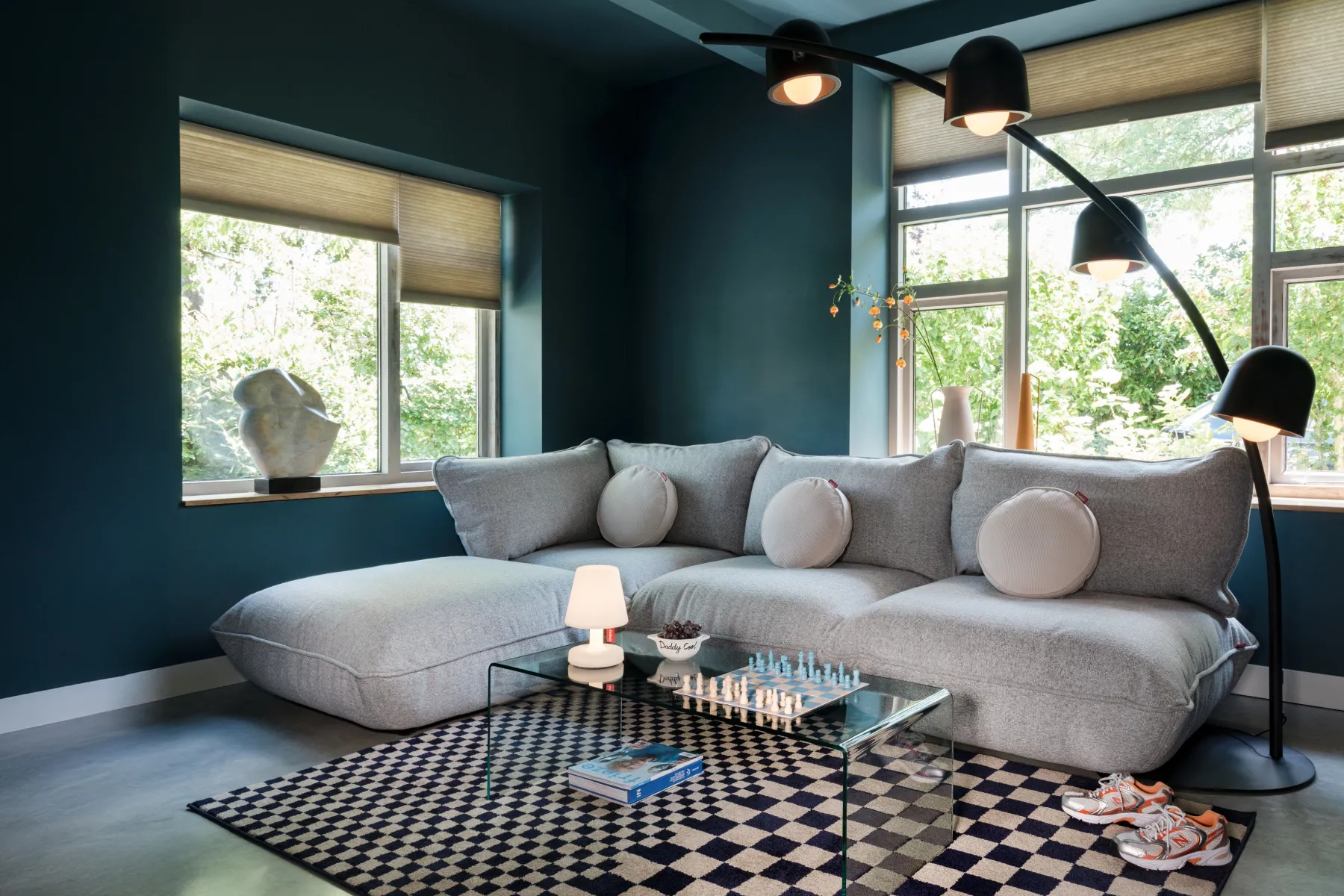 Fatboy Sumo Corner Sofa Boucle Melange Canapé modulaire d’intérieur, 301x108x90 cm
