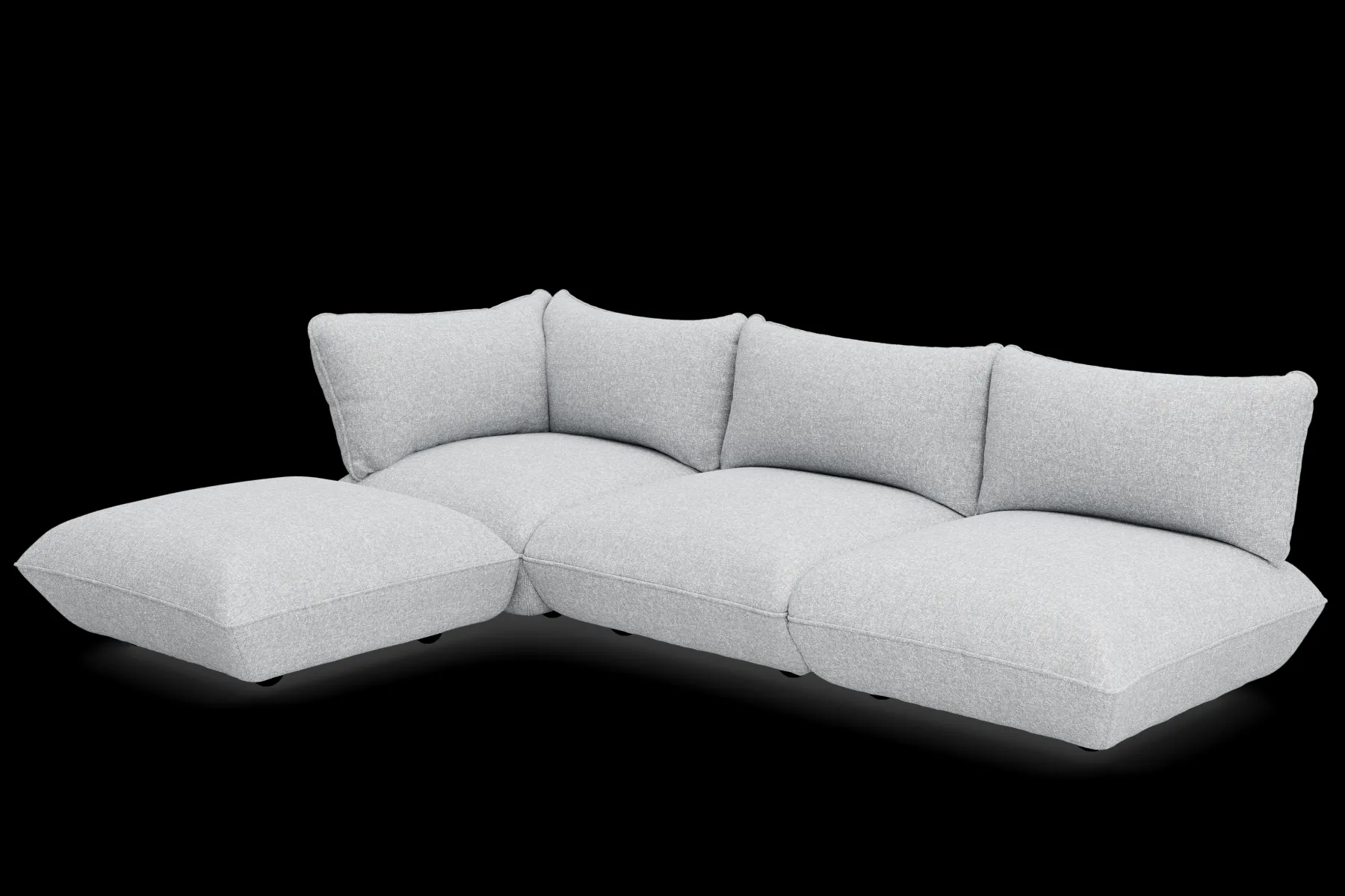 Fatboy Sumo Corner Sofa Boucle Melange Canapé modulaire d’intérieur, 301x108x90 cm
