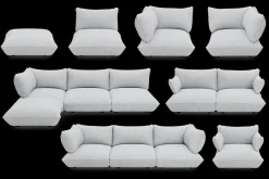 Fatboy Sumo Corner Sofa Boucle Melange Canapé modulaire d’intérieur, 301x108x90 cm