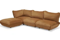 Fatboy Sumo Corner Sofa Velvet Canapé modulaire d’intérieur, 301x108x90 cm