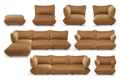 Fatboy Sumo Corner Sofa Velvet Canapé modulaire d’intérieur, 301x108x90 cm