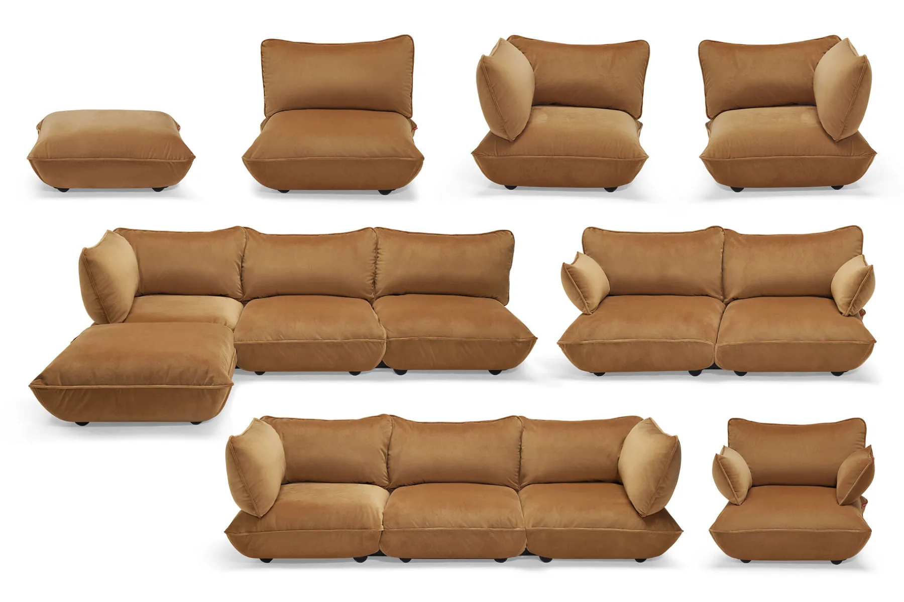 Fatboy Sumo Loveseat Velvet Loveseat, 114x108x90 cm