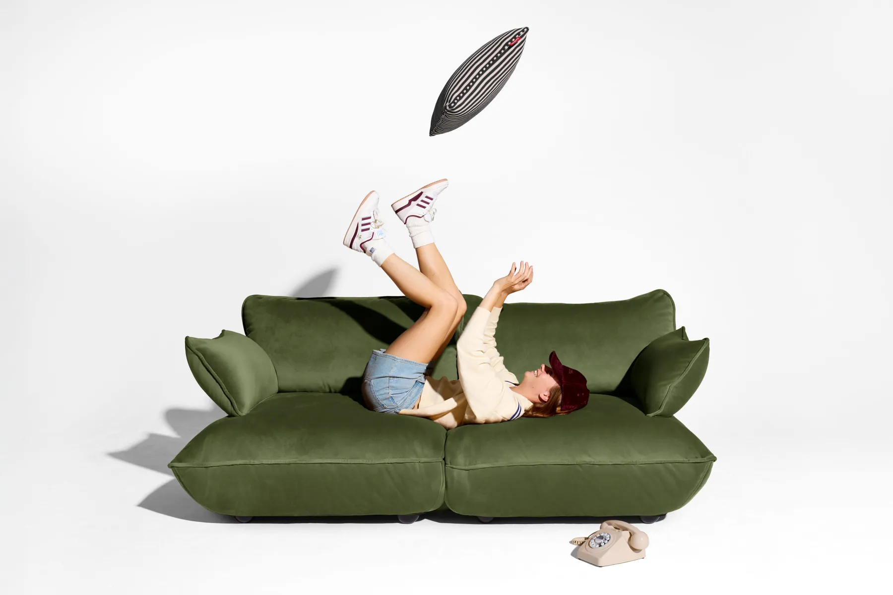 Fatboy Sumo Loveseat Velvet Loveseat, 114x108x90 cm
