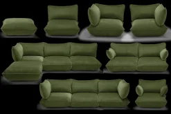 Fatboy Sumo Sofa Grand Velvet Canapé modulaire d’intérieur, 301x108x90 cm