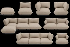 Fatboy Sumo Sofa Medium Boucle Melange Canapé modulaire d’intérieur, 210.5x108x90 cm