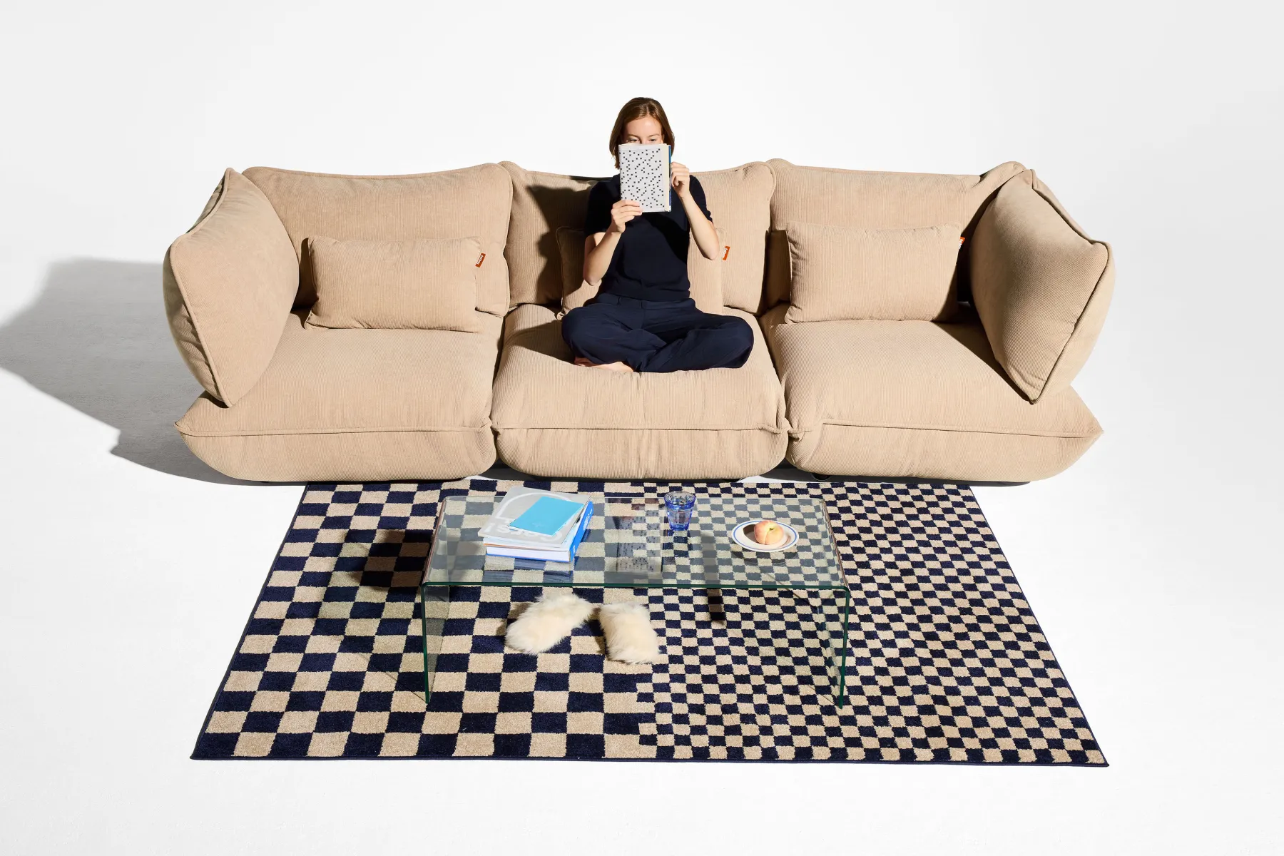 Fatboy Sumo Sofa Medium Cord Canapé modulaire d’intérieur, 210.5x108x90 cm
