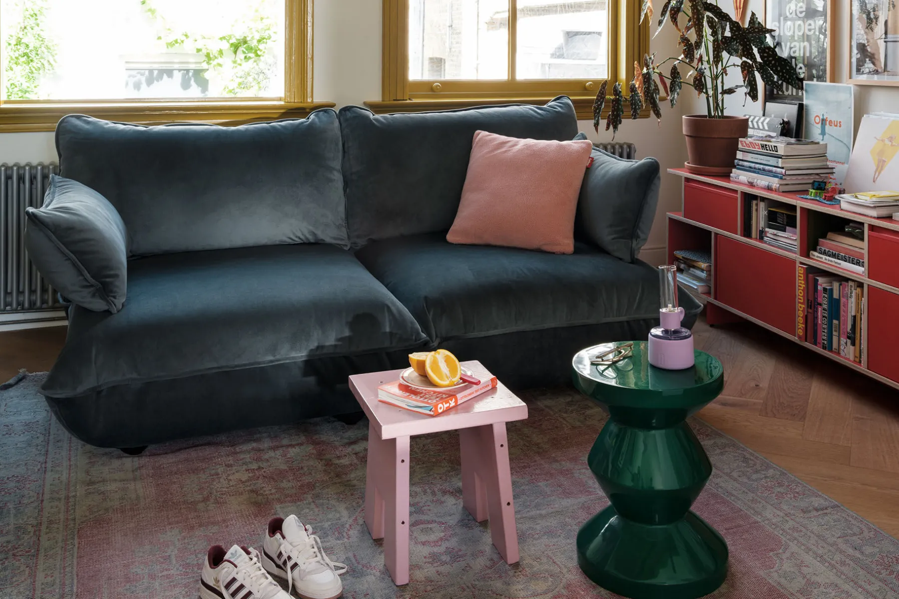 Fatboy Sumo Sofa Medium Velvet Canapé modulaire d’intérieur, 210.5x108x90 cm