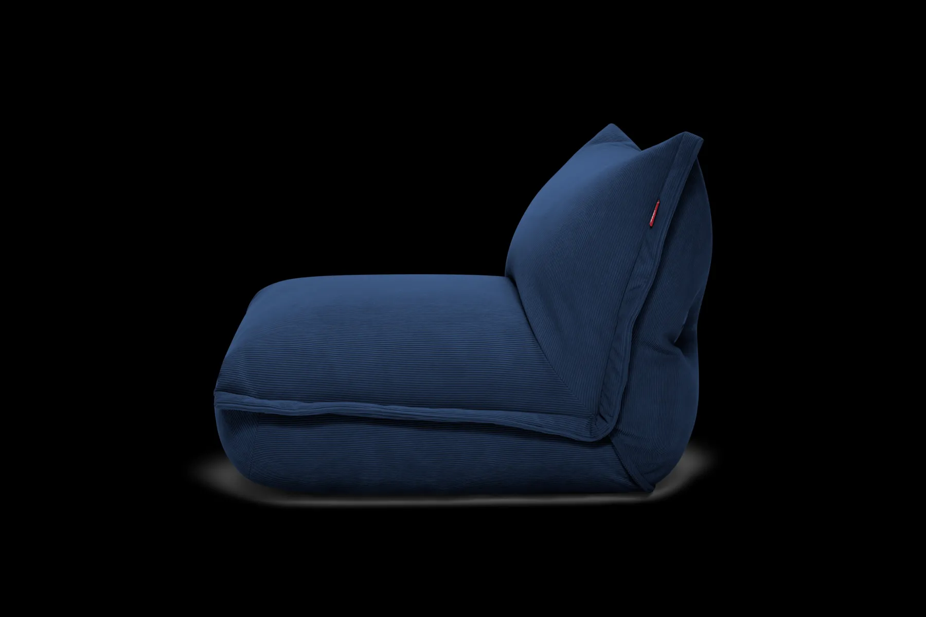 Fatboy the BonBaron Slim Cord Fauteuil lounge, bleu, 102x85x75 cm