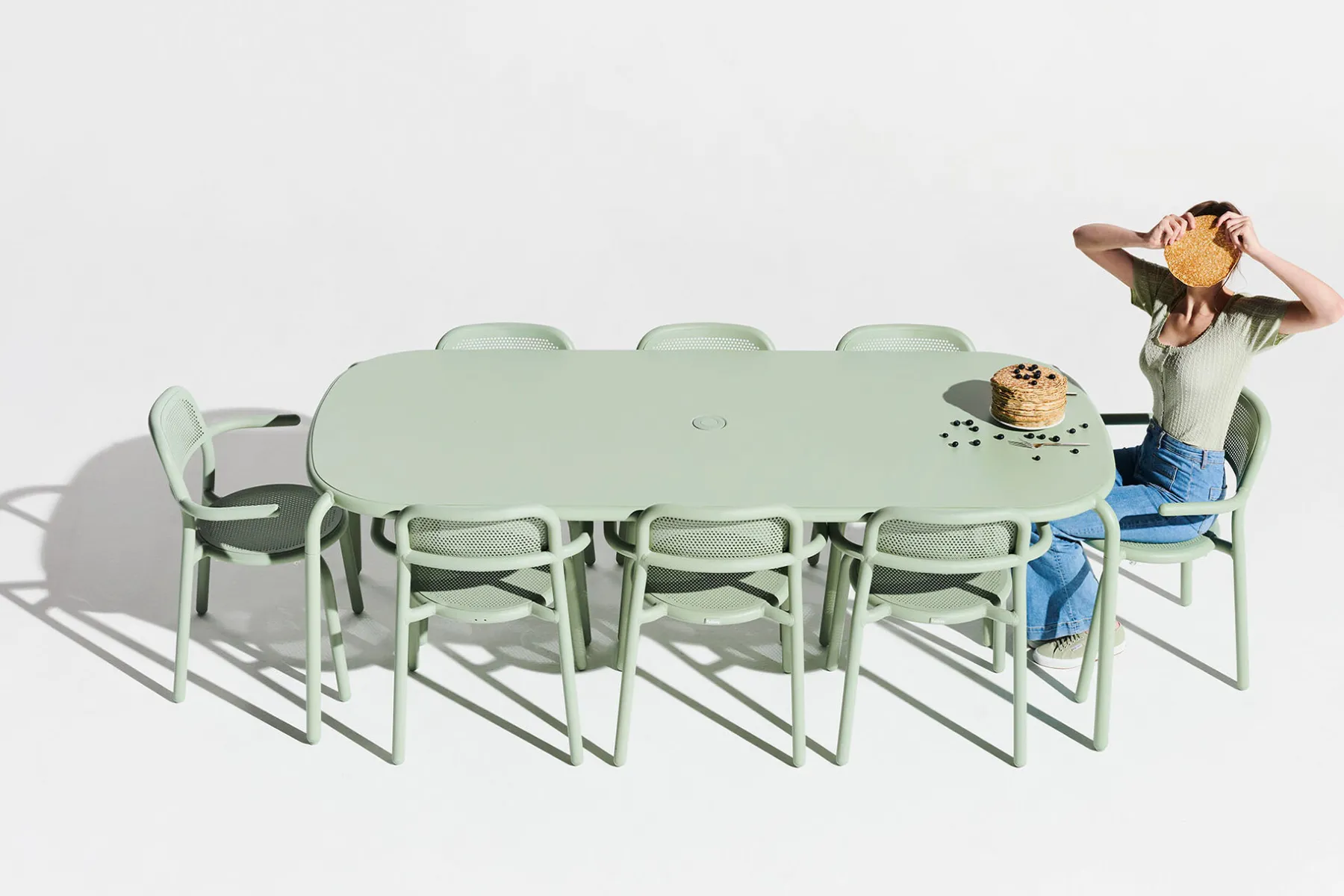 Fatboy Toní Tablo Grande table de jardin, vert, 220x99x76 cm
