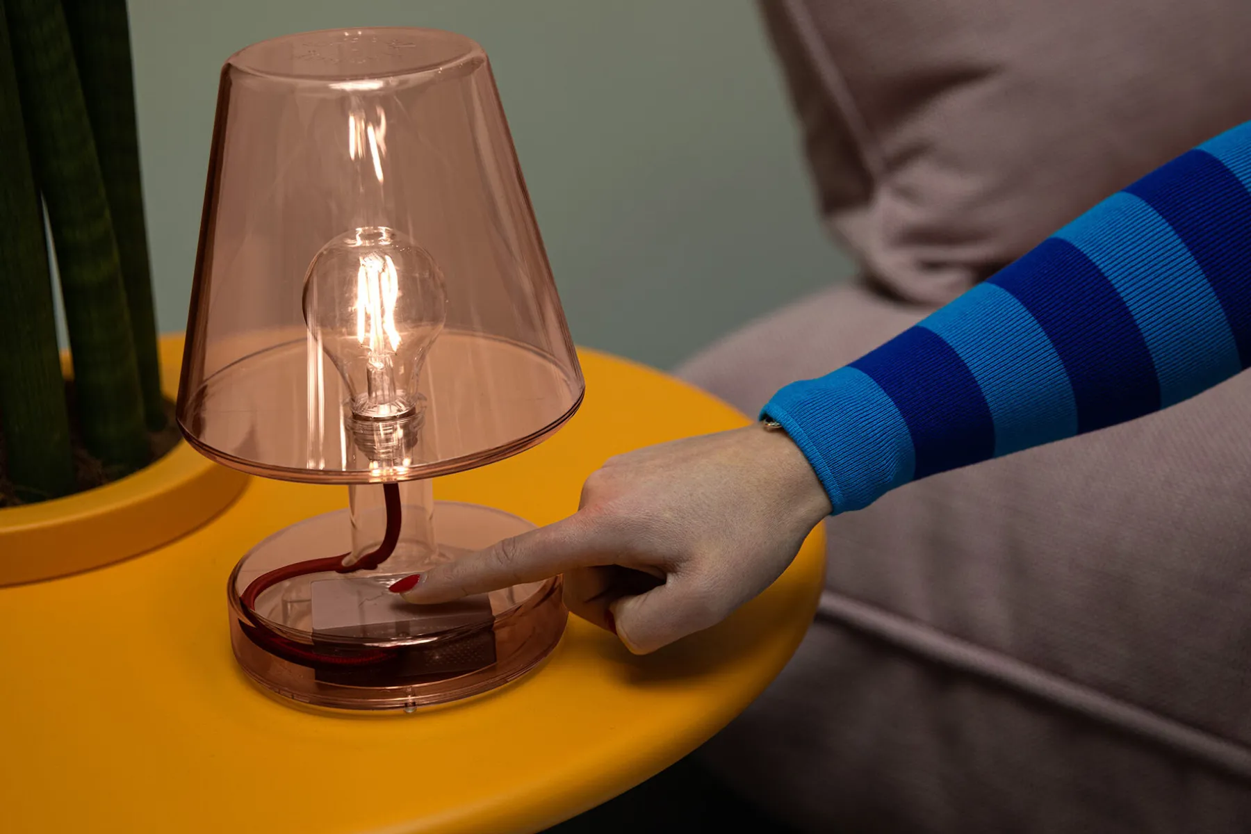 Fatboy Transloetje Lampe de table sans fil, marron, 16x16x22.5 cm