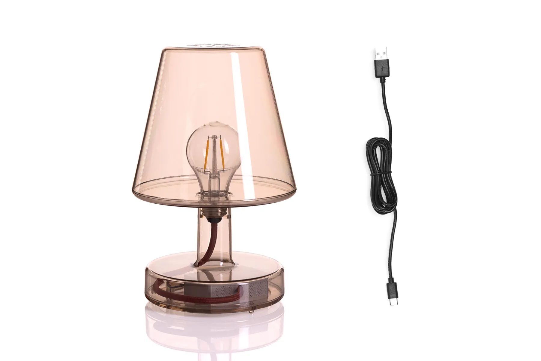 Fatboy Transloetje Lampe de table sans fil, marron, 16x16x22.5 cm
