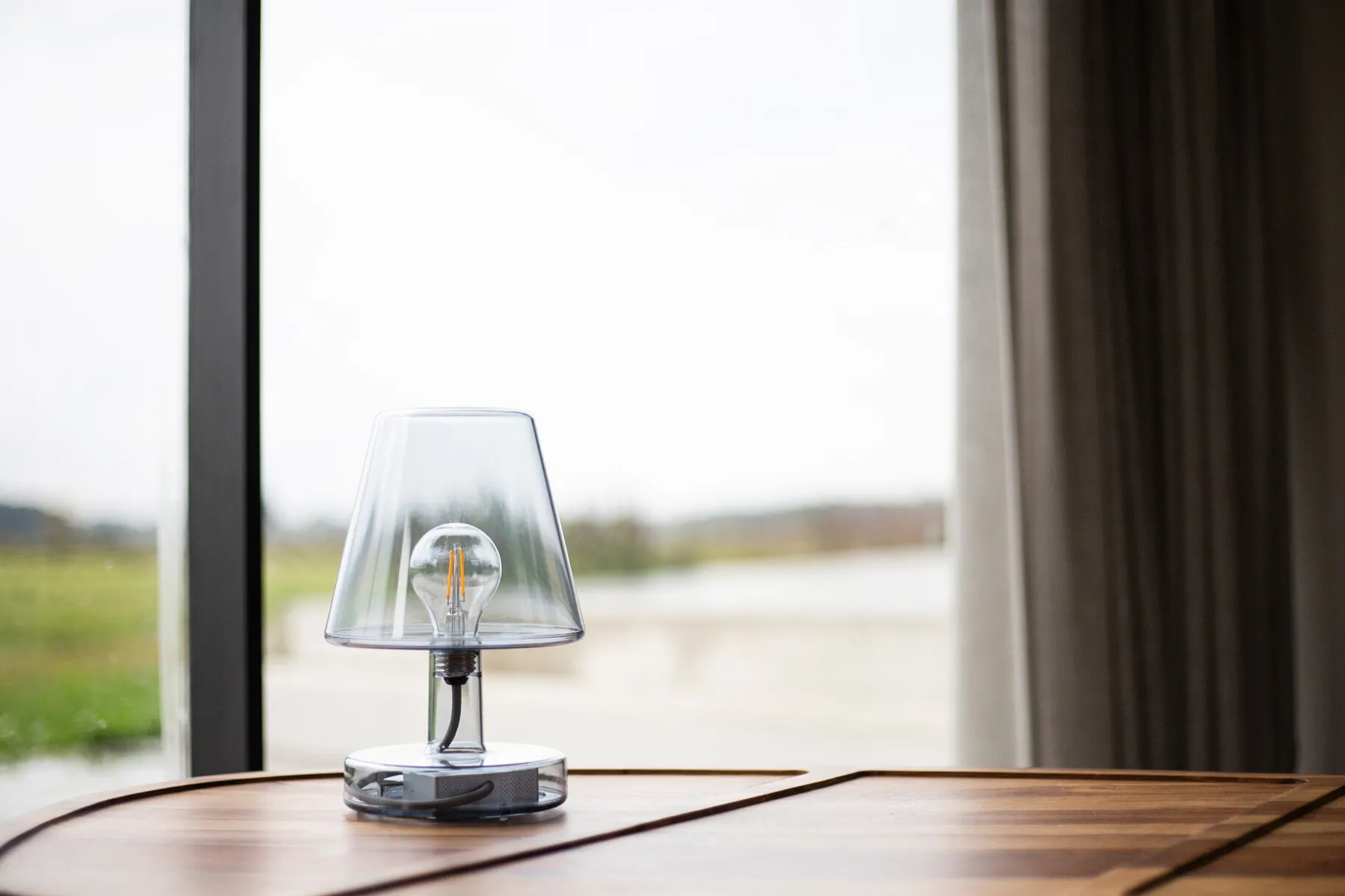 Fatboy Transloetje Lampe de table sans fil, gris, 16x16x22.5 cm
