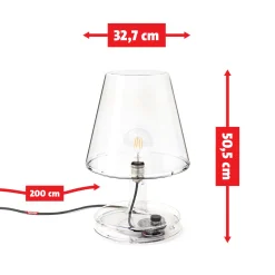 Fatboy Trans-Parents Lampe de table, 32.7x32.7x50.5 cm